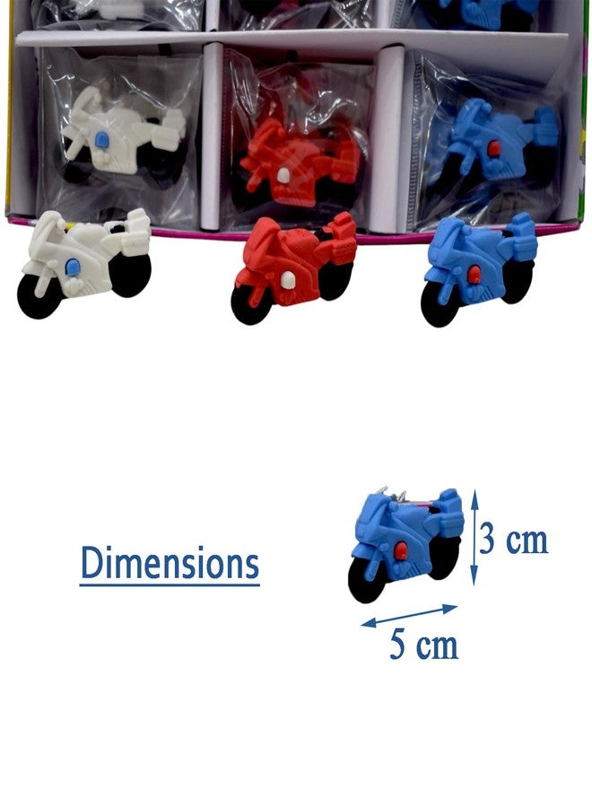 Asera 3D Bike Erasers for Kids Birthday Return Gifts Pinata Fillers (36 Pcs) - Image 2